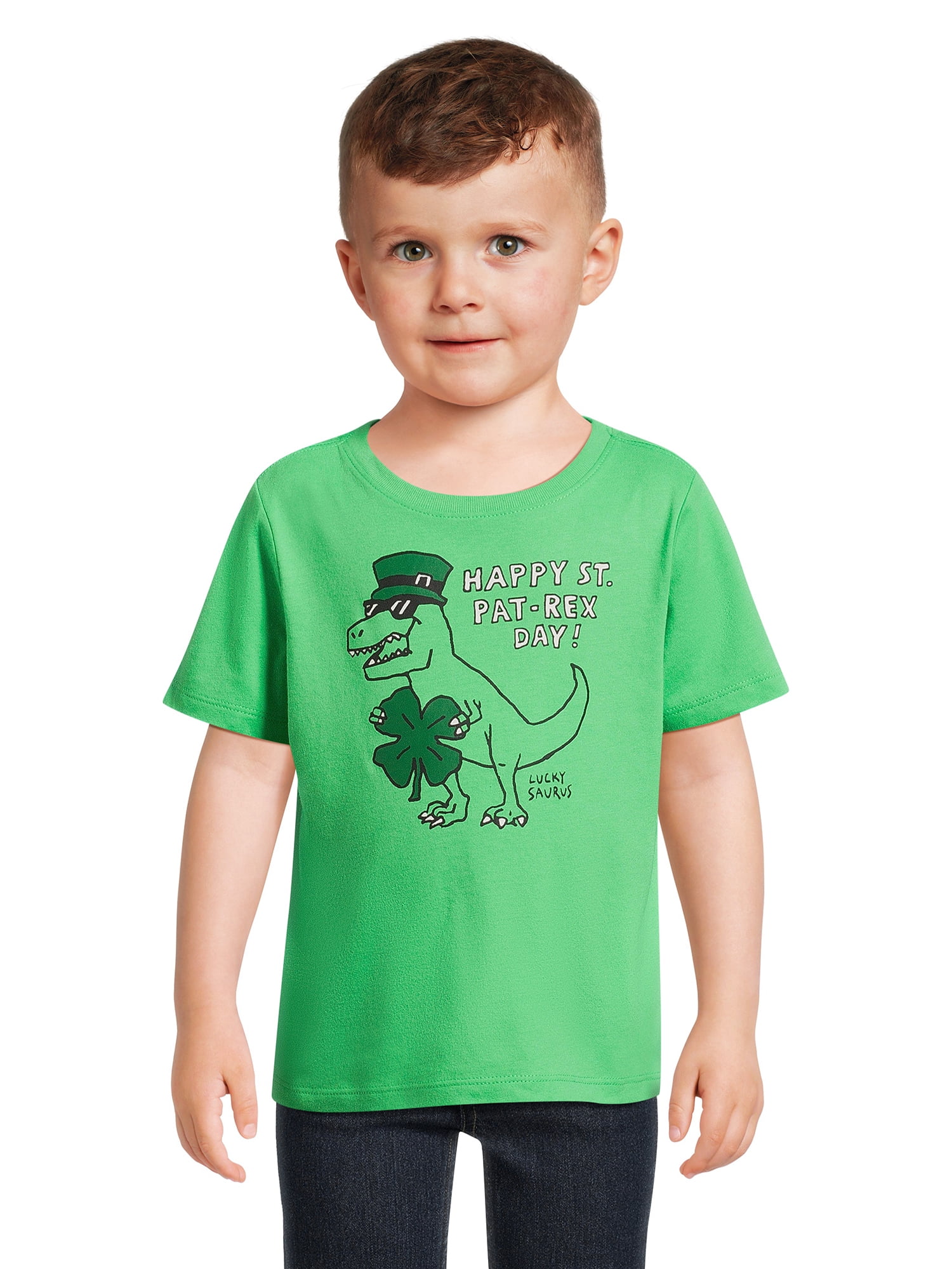 Wonder Nation St. Patrick's Day Toddler Short Sleeve Graphic Tee, Sizes 12M5T