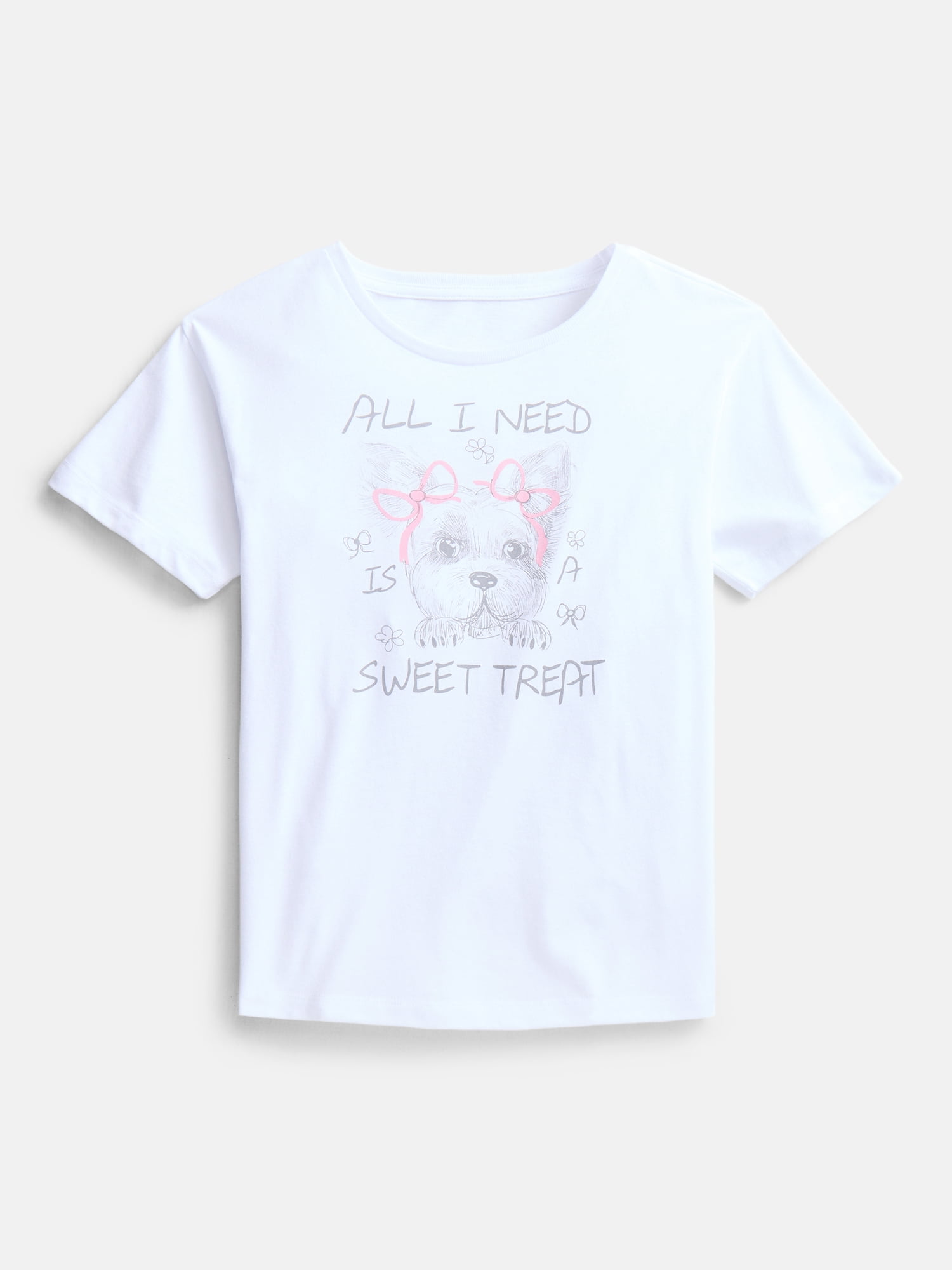 Wonder Nation Girls' Sweet Treat Graphic Tee with Short Sleeves, Sizes 4-18