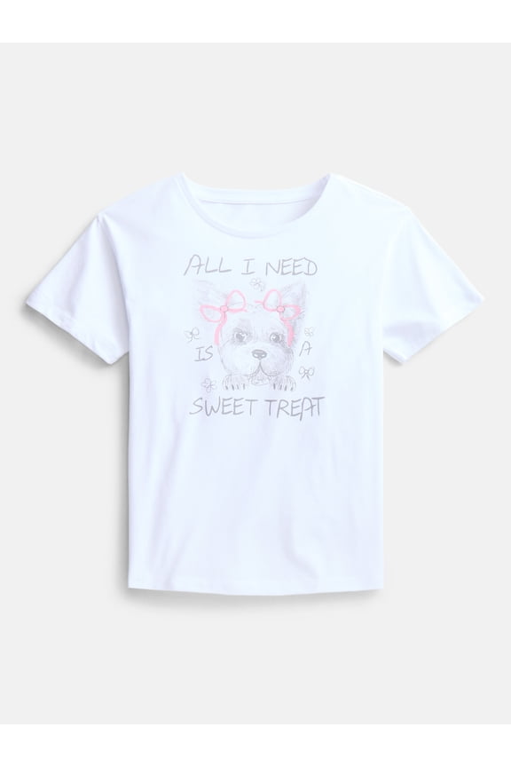 Girls' Sweet Treat Graphic Tee with Short Sleeves, Sizes 4-18