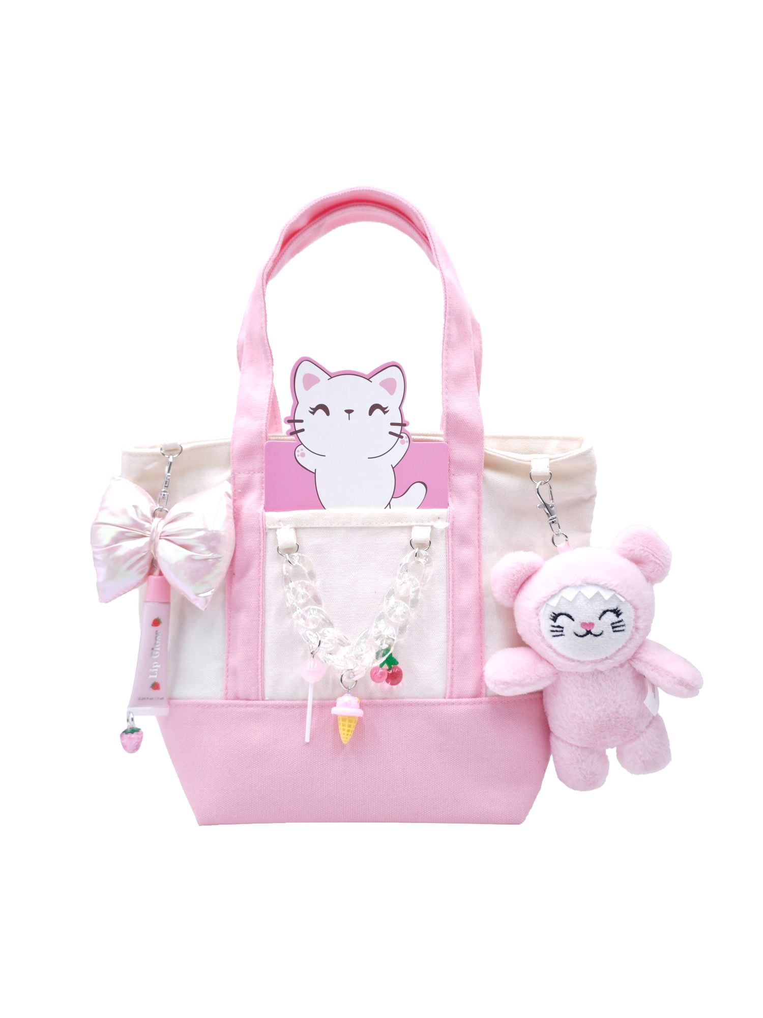Wonder Nation Kitty Cat Mini Tote Bag, Pink - Walmart.com