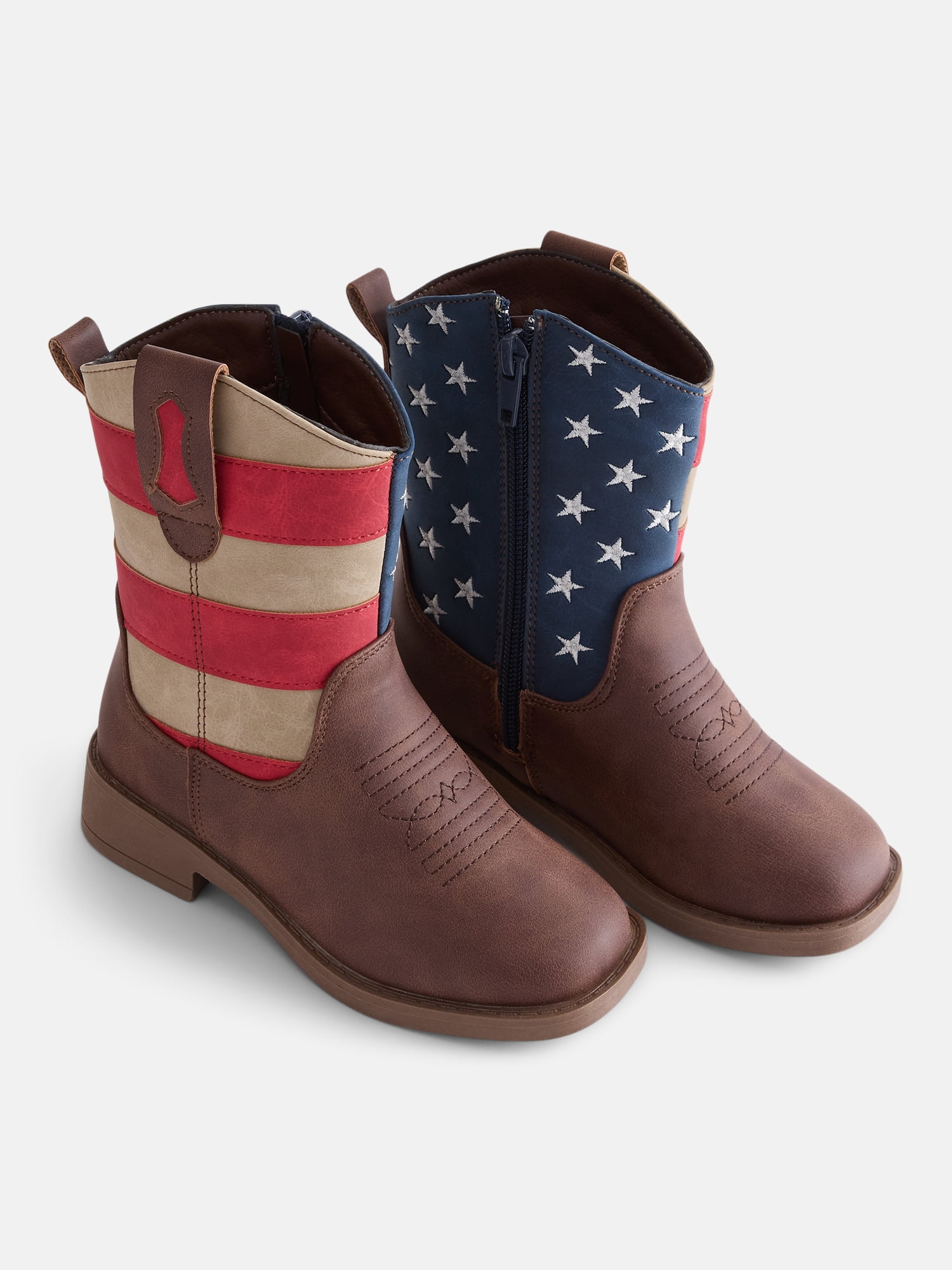 Wonder Nation Toddler and Big Boys' Americana Cowboy Boots