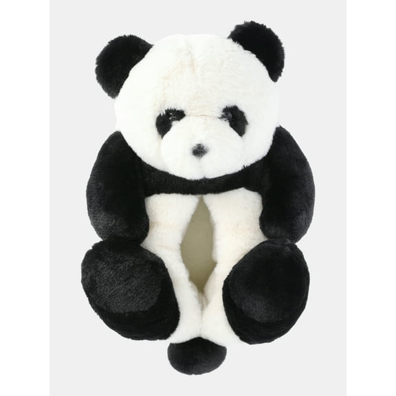 Wonder Nation Toddler and Big Kids Plush Panda Bear Slippers