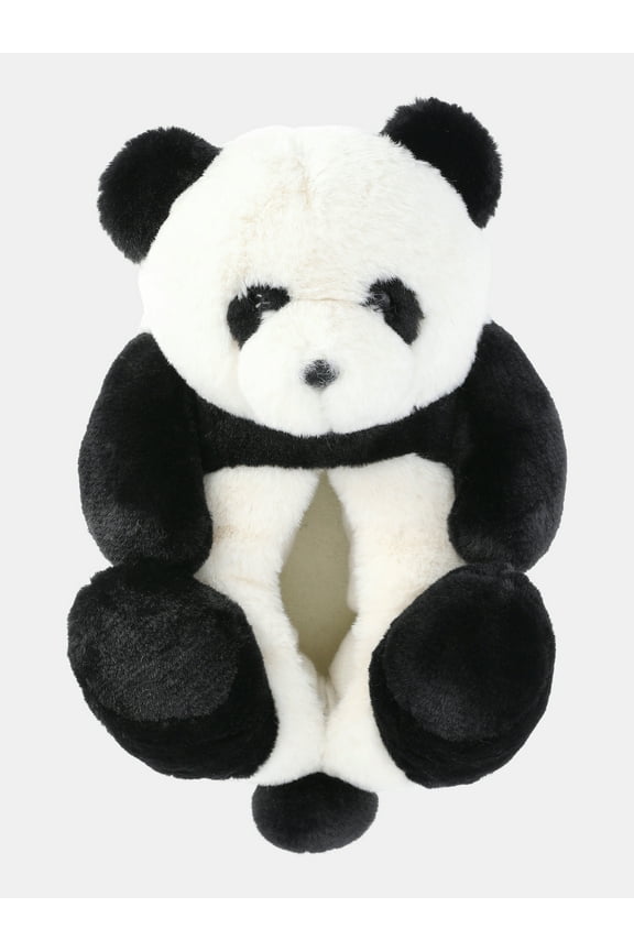 Toddler and Big Kids Plush Panda Bear Slippers
