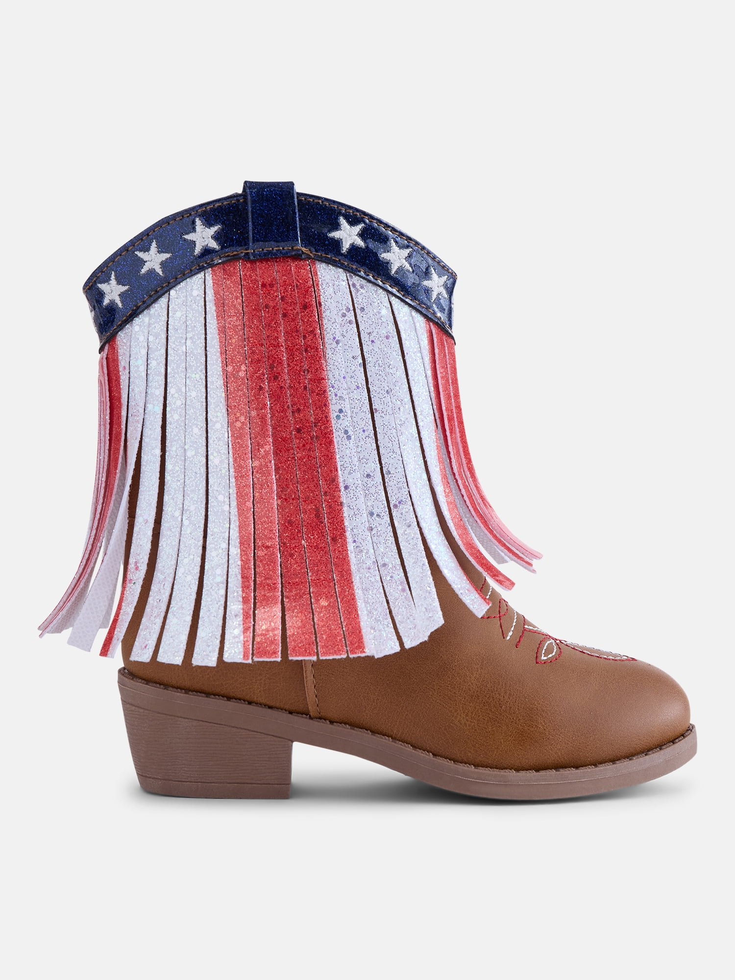 Wonder Nation Toddler and Big Girls' Western Boots with Fringe
