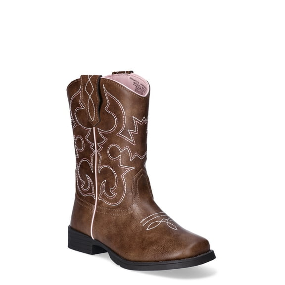 Wonder Nation Toddler & Big Girls Western Cowgirl Boot