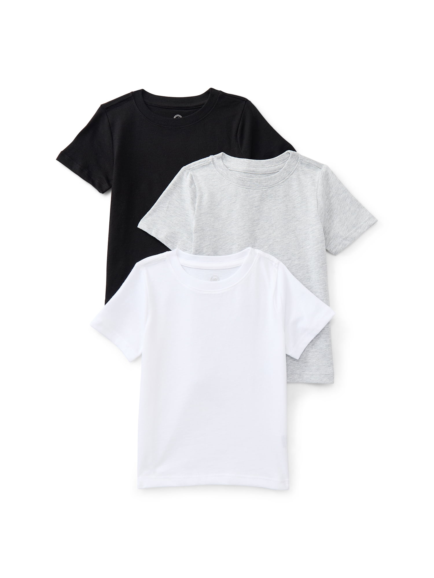 Wonder Nation Toddler Boys Tee with Short Sleeves, 3-Pack, Sizes 18M-5T