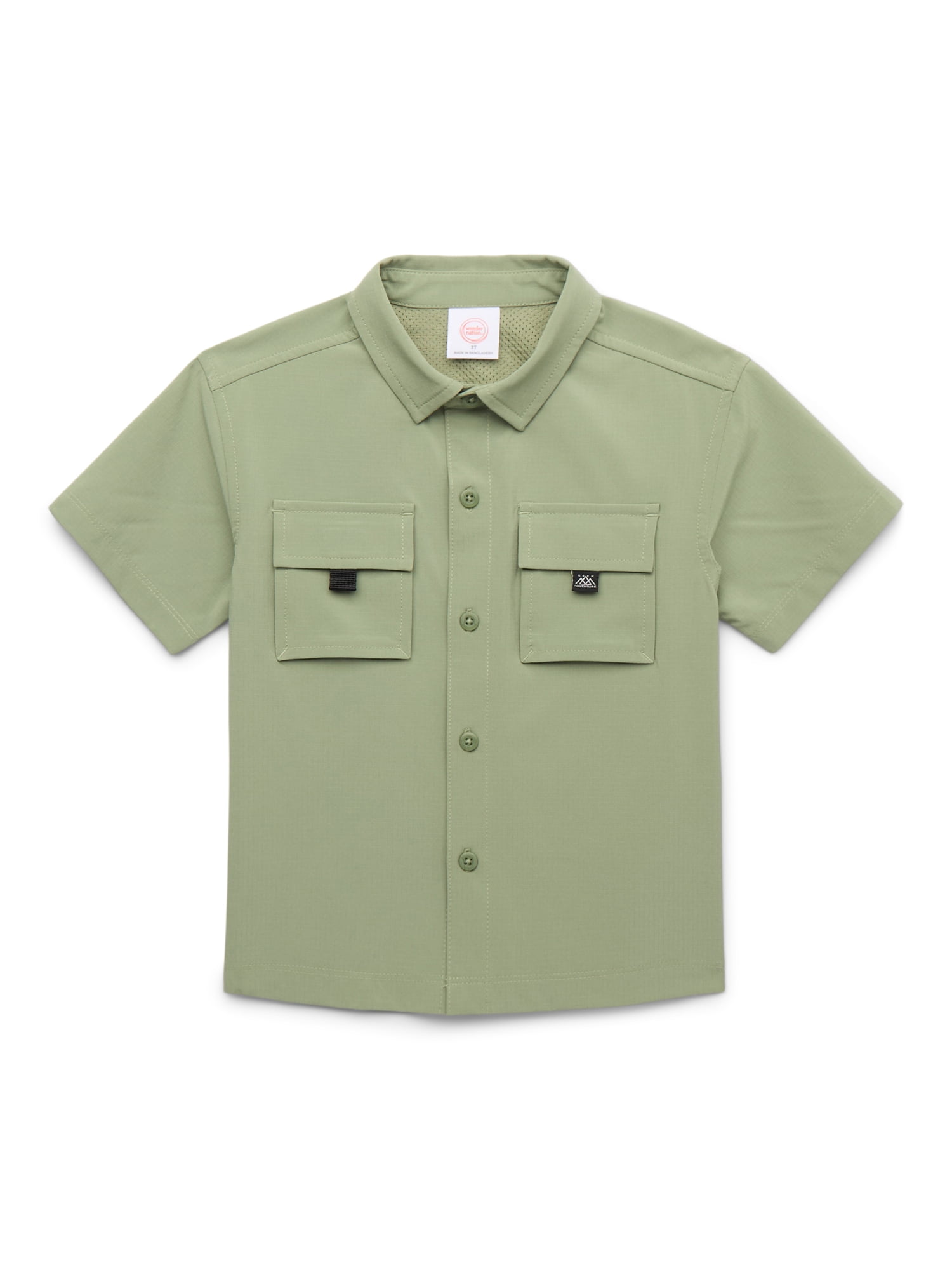 Wonder Nation Toddler Boys Adventure Shirt with Short Sleeves, Sizes 12M-5T