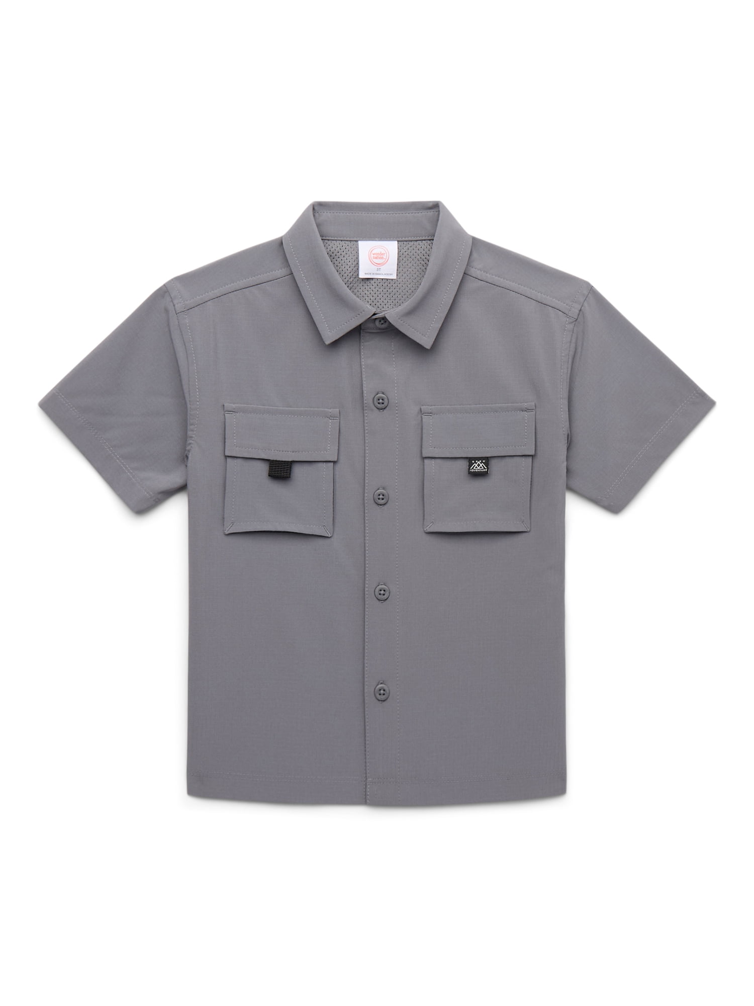 Wonder Nation Toddler Boys Adventure Shirt with Short Sleeves, Sizes 12M-5T