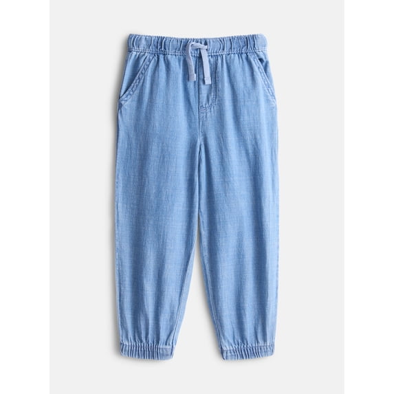 Wonder Nation Toddler Boys' Chambray Jogger Pants, Sizes 18M-6T