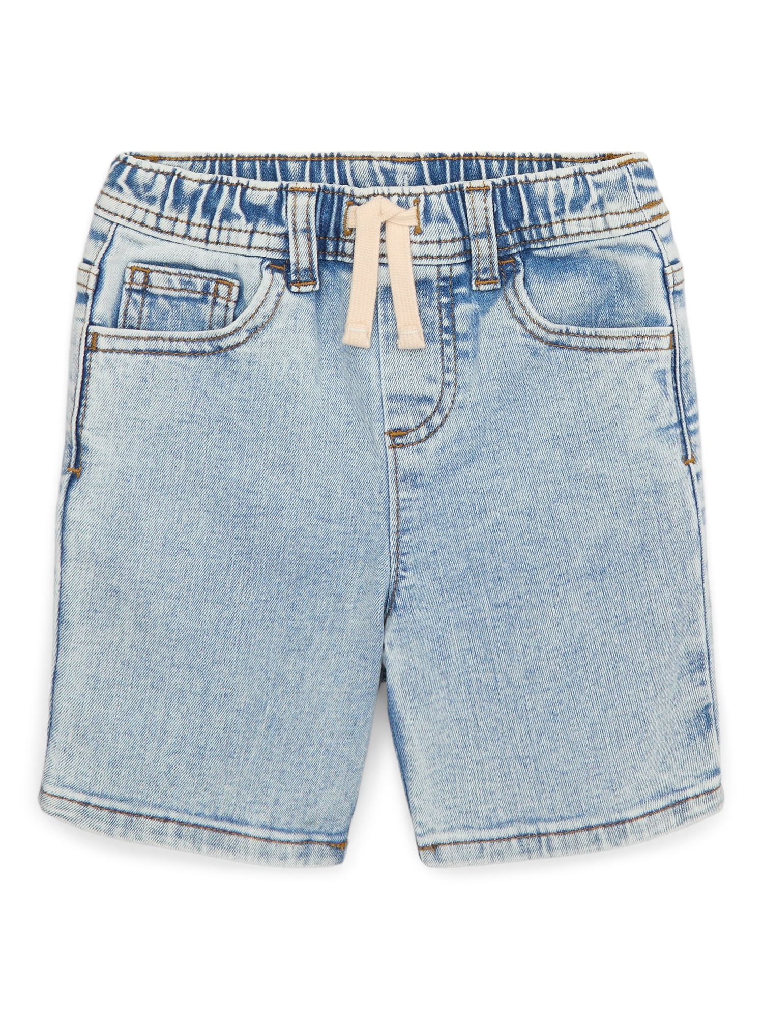【WONDER WONDER】Tilshu Half Low Washing Denim Shorts Wonder Nation Toddler Boys Denim Shorts, Sizes 12M-5T