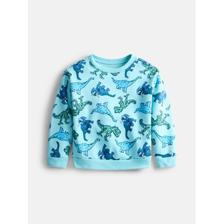 Wonder Nation Baby & Toddler Fleece Crewneck Sweatshirt, Sizes 6M-5T