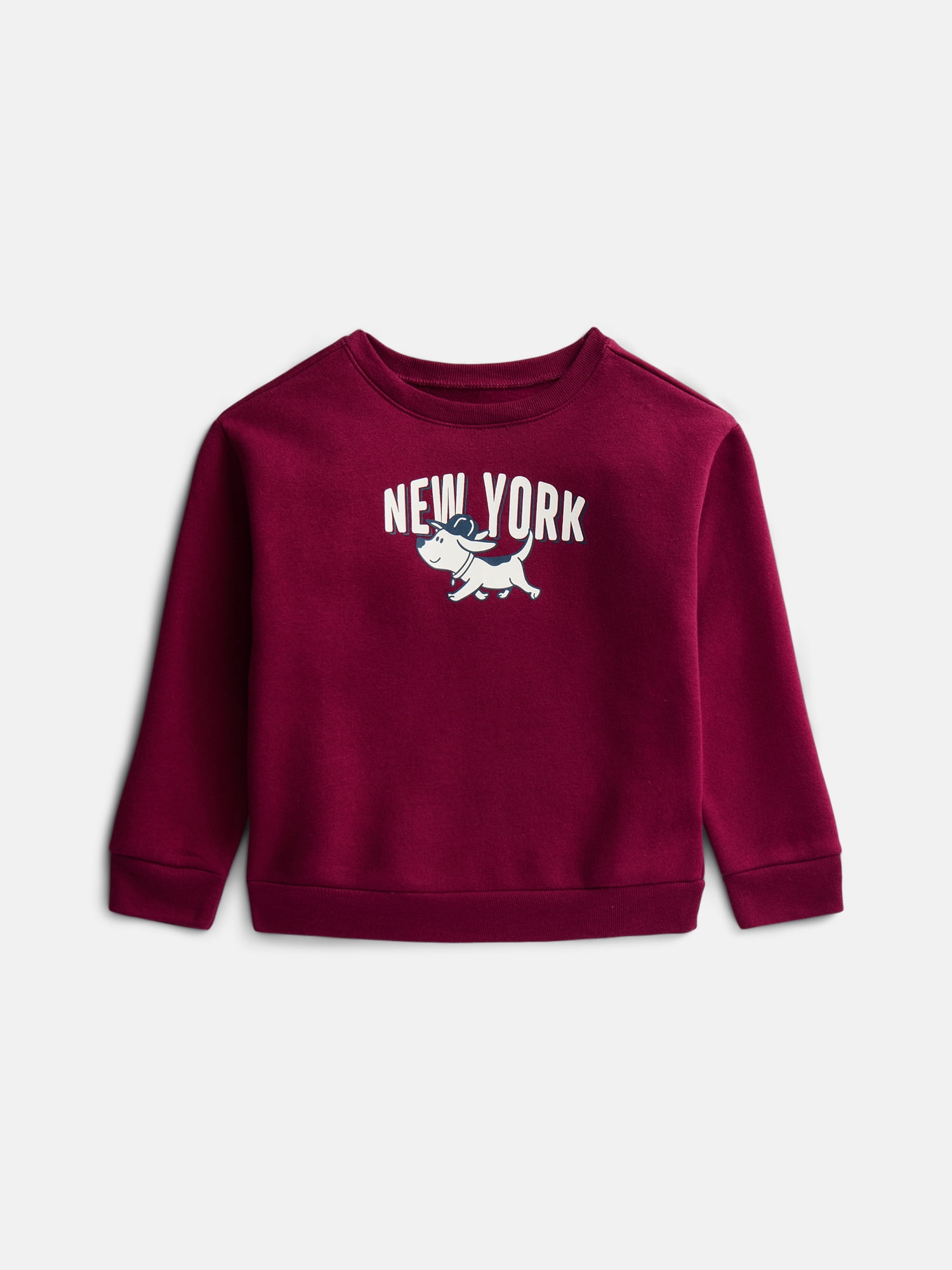 Wonder Nation Baby & Toddler Fleece Crewneck Sweatshirt, Sizes 6M-5T