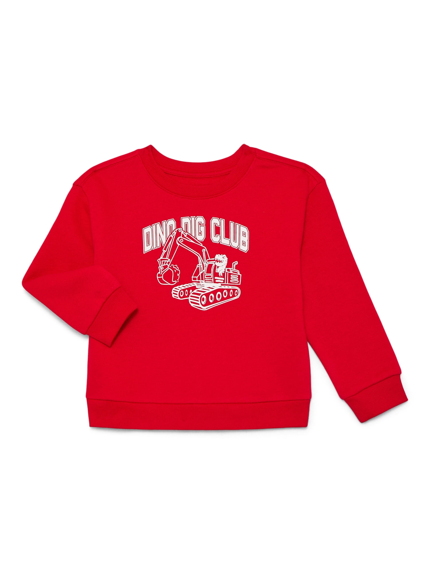 Wonder Nation Toddler Boys' Fleece Sweatshirt with Long Sleeves, Sizes 18M-5T