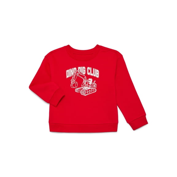 Wonder Nation Toddler Boys' Fleece Sweatshirt with Long Sleeves, Sizes 18M-5T