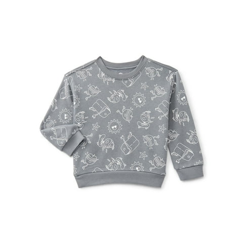 Toddler Boys' Fleece Sweatshirt with Long Sleeves, Sizes 18M-5T