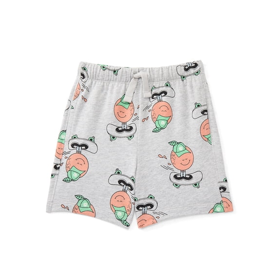 Wonder Nation Toddler Boys Printed French Terry Shorts, Sizes 18M-5T