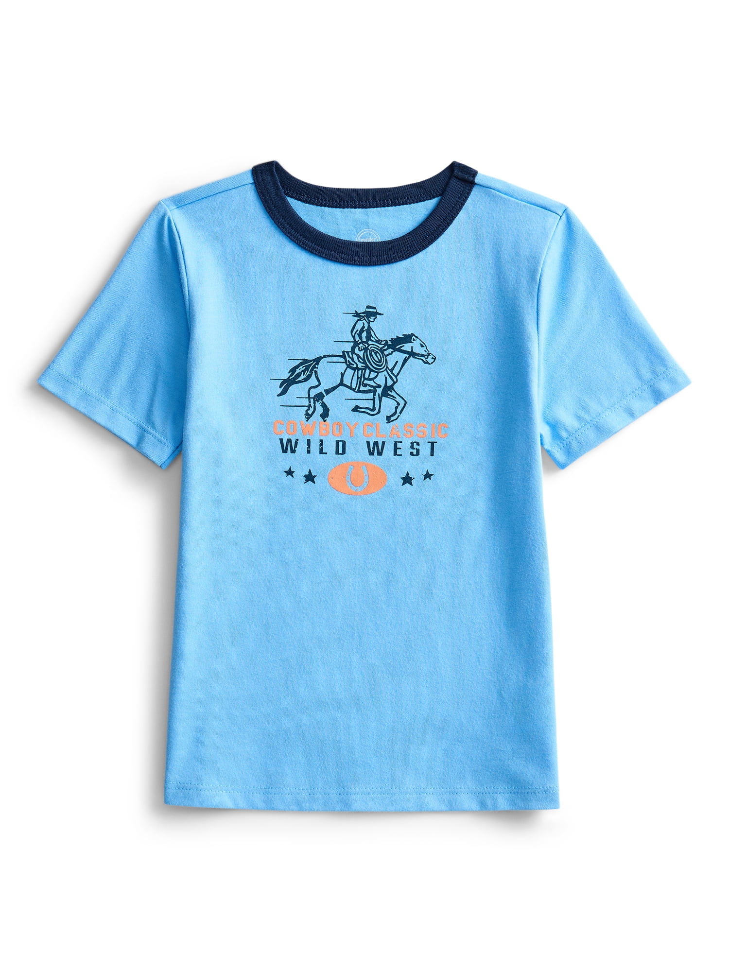 Wonder Nation Toddler Boys Short Sleeve Graphic Ringer T-Shirt, Sizes 18M-5T