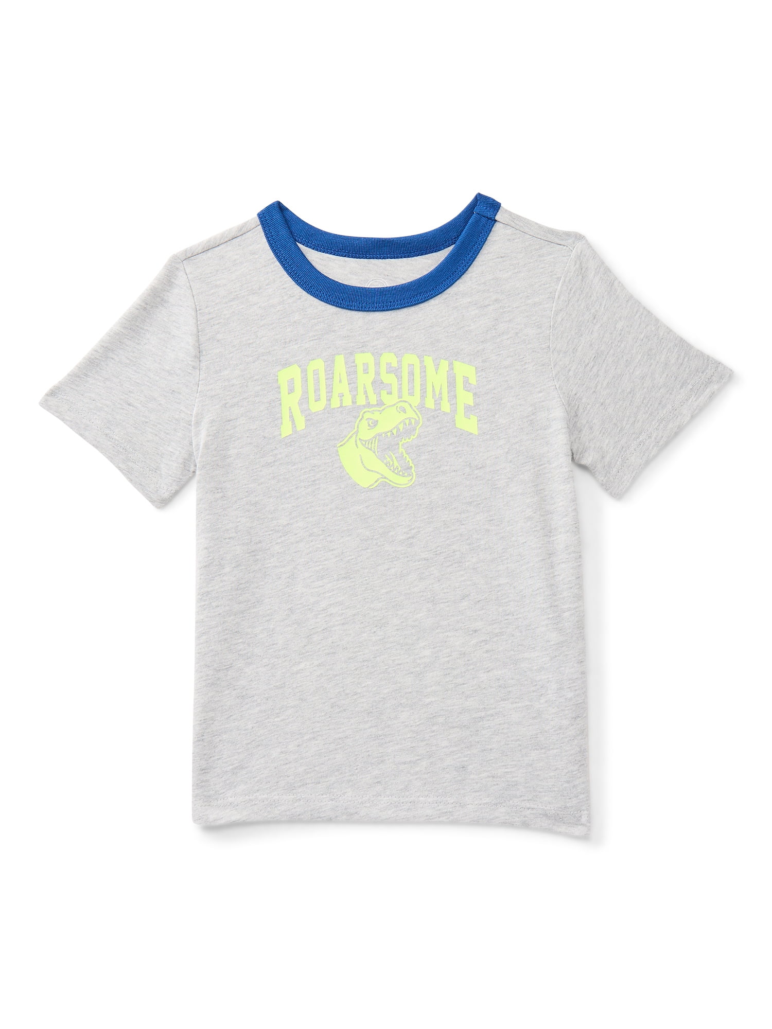 Wonder Nation Toddler Boys Short Sleeve Graphic Ringer T-Shirt, Sizes 18M-5T