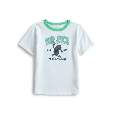 Toddler Boys' Graphic Ringer Tee with Short Sleeves, Size 18M-5T