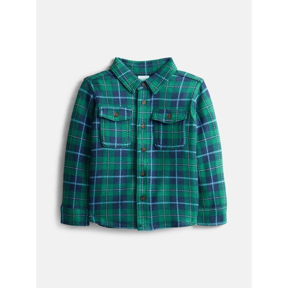 Wonder Nation Toddler Boys Knit Button Up Shirt, Sizes 18M-5T