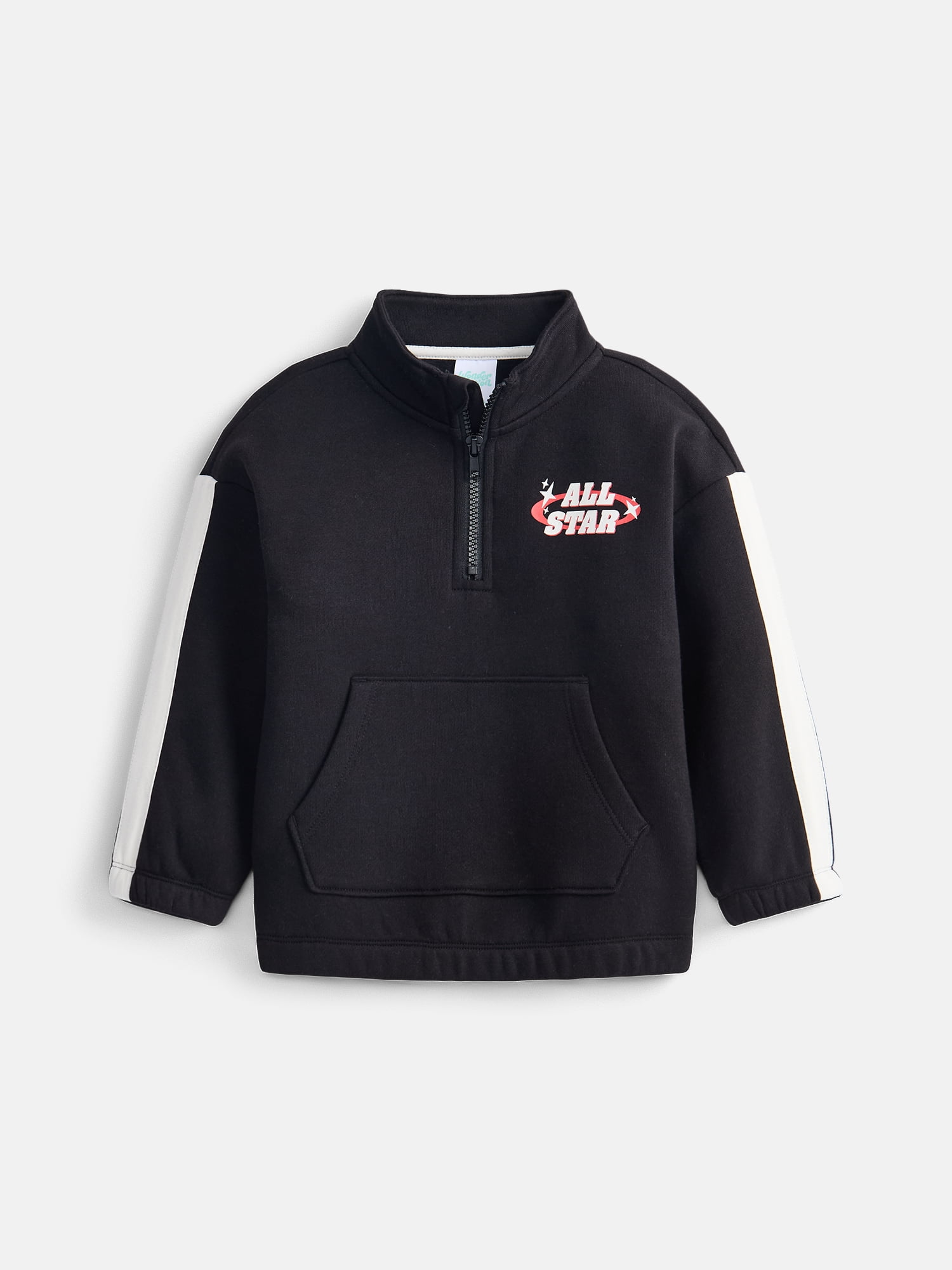 Wonder Nation Toddler Boys Fleece Half Zip Sweatshirt with Long Sleeves, Sizes 12M-5T