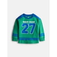 thumbnail image 1 of Wonder Nation Toddler Boys' Graphic Hockey Jersey with Long Sleeves, Sizes 12M-5T, 1 of 3