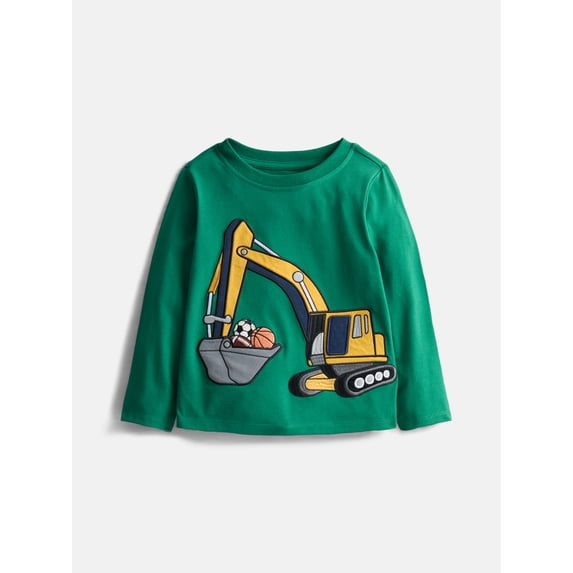 Wonder Nation Toddler Boys Interactive Graphic Tee with Long Sleeves, Sizes 12M-5T