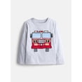 thumbnail image 1 of Wonder Nation Toddler Boys Interactive Graphic Tee with Long Sleeves, Sizes 12M-5T, 1 of 3