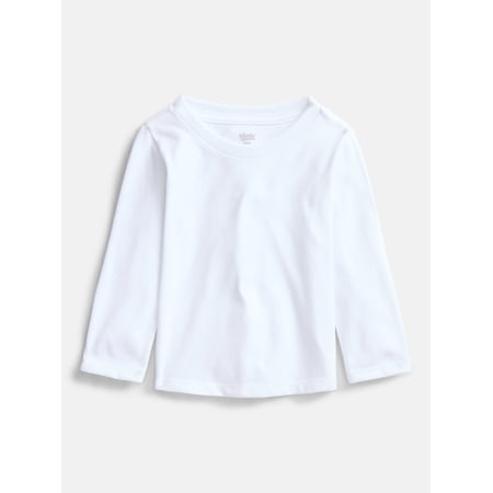 Wonder Nation Baby and Toddler Boys Solid Tee with Long Sleeves, Sizes 0/3M-5T