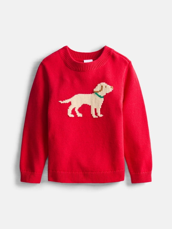Toddler Boys' Graphic Cotton Sweater with Long Sleeves, Sizes 18M-5T
