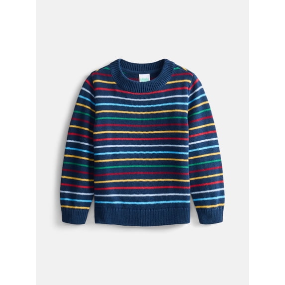 Wonder Nation Toddler Boys' Striped Cotton Sweater with Long Sleeves, Sizes 18M-5T