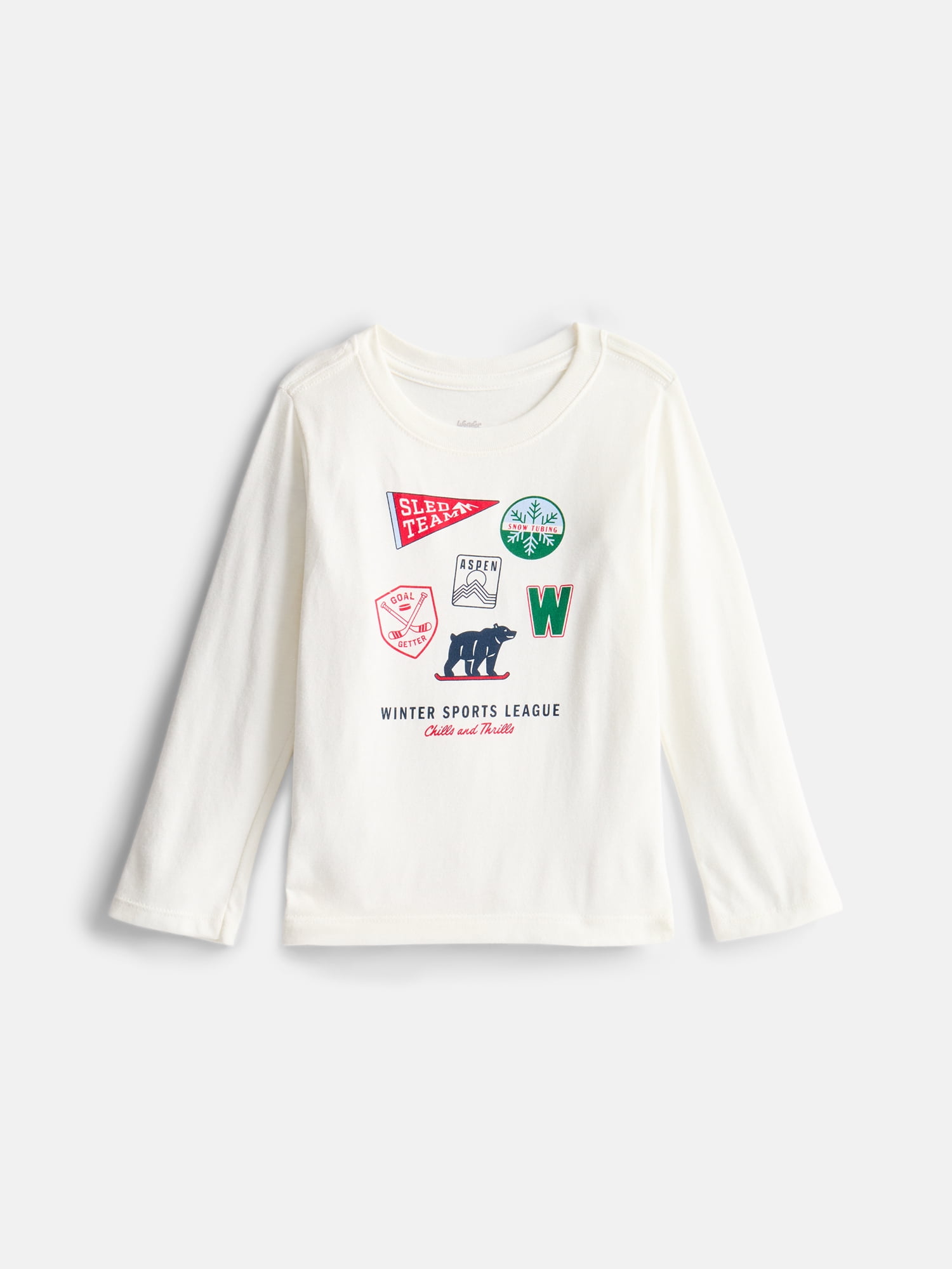 Wonder Nation Toddler Boys' Graphic Tee with Long Sleeves, Sizes 18M-5T