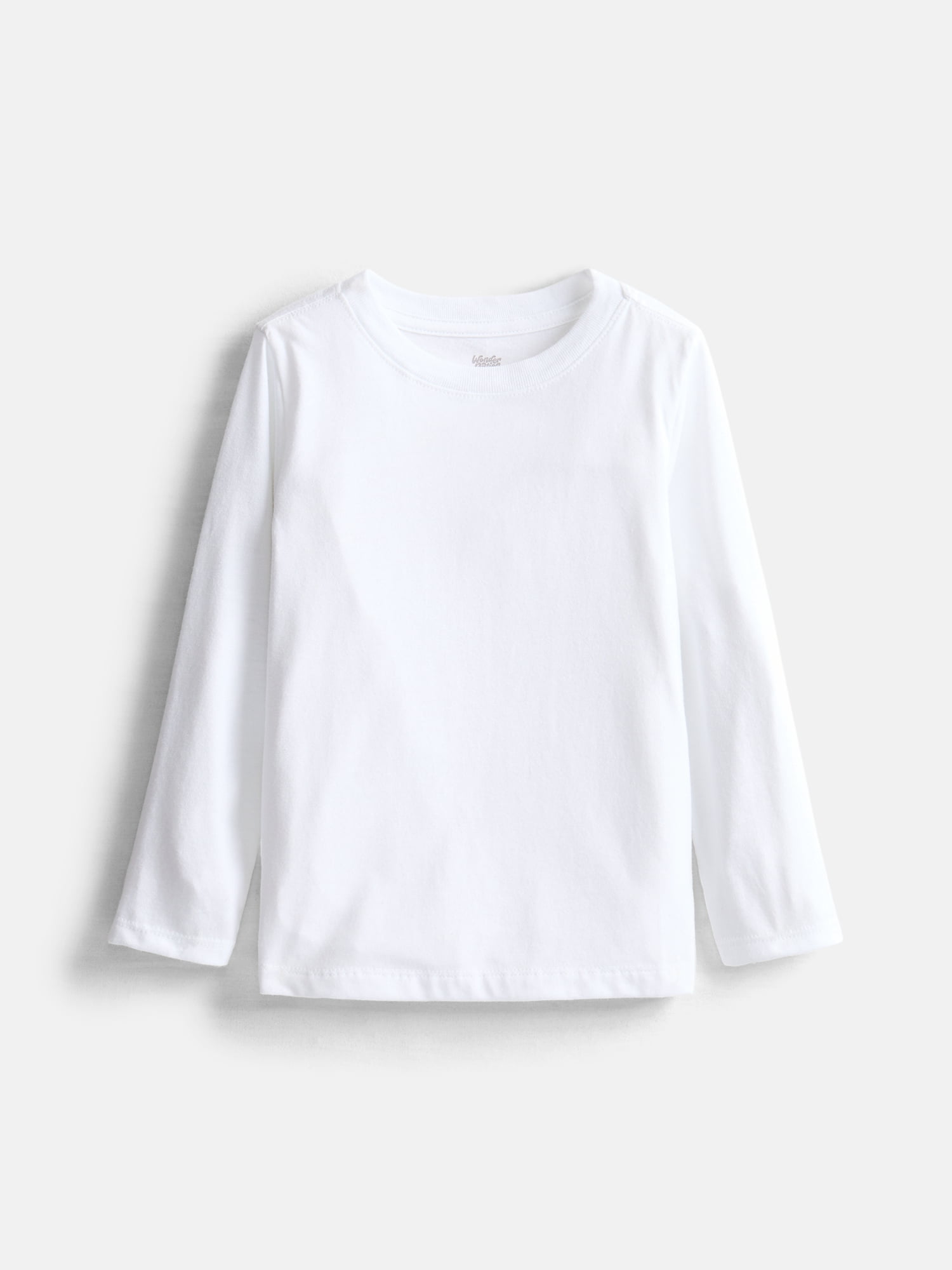 Wonder Nation Toddler Boys' Solid Tee with Long Sleeves, Sizes 18M-5T