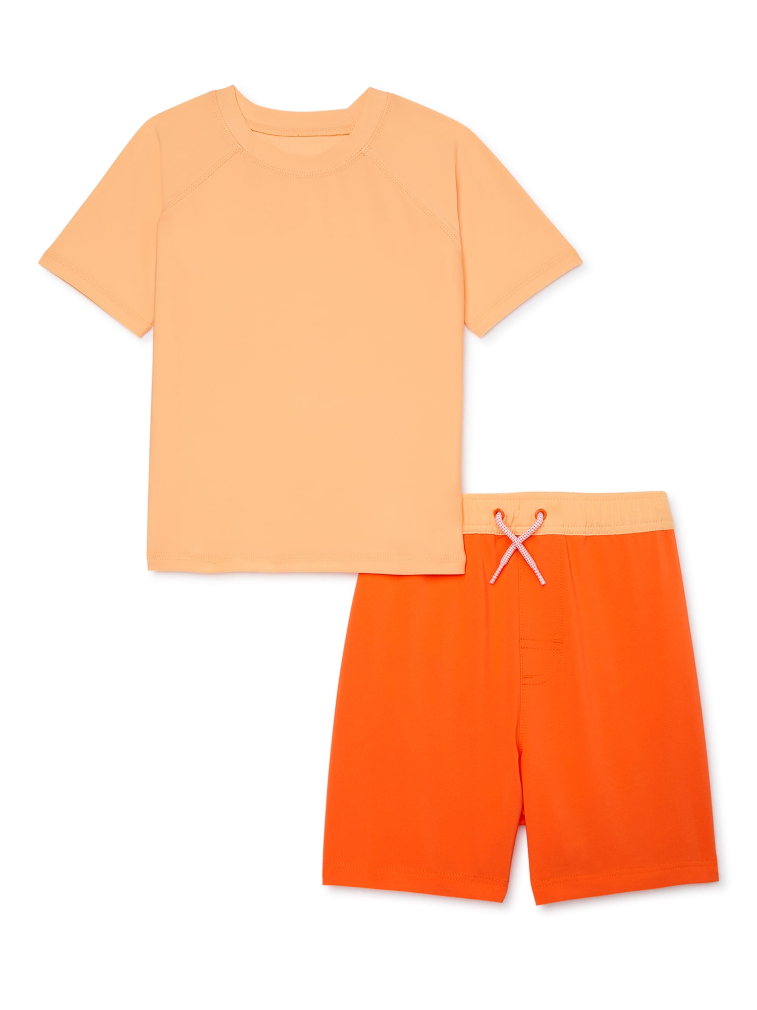 Wonder Nation Toddler Boy Rashguard and Trunks Swim Set with UV