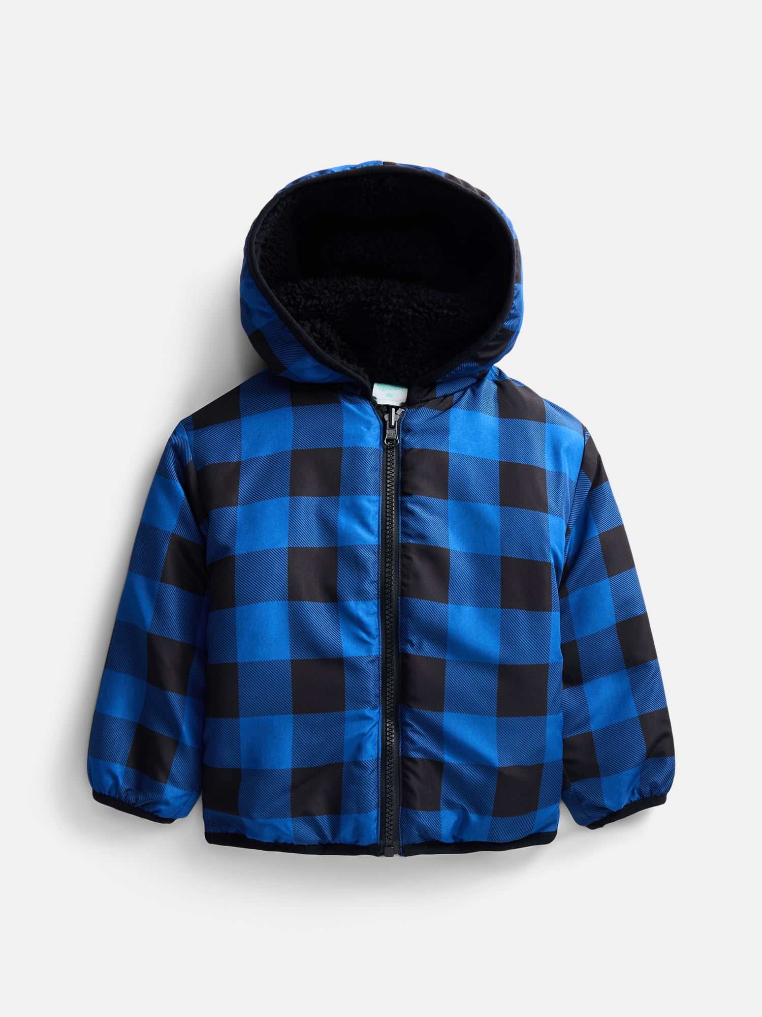 Wonder Nation Toddler Boys Reversible Faux Fur Jacket, Sizes 12M-5T