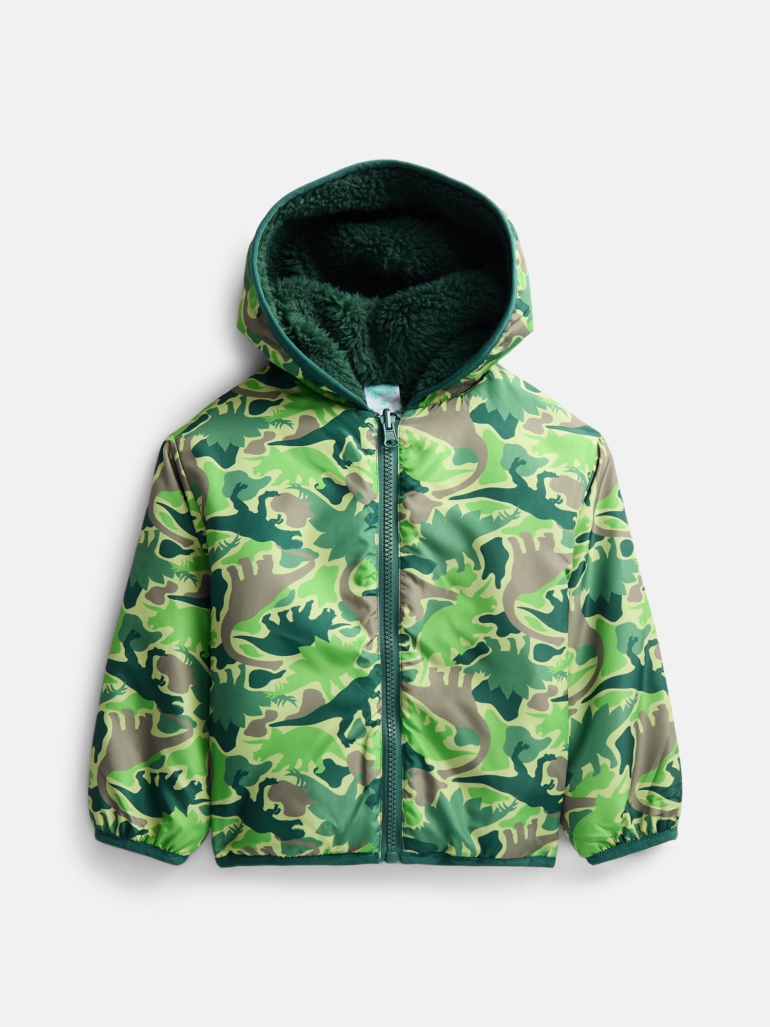 Wonder Nation Toddler Boys Reversible Faux Fur Jacket, Sizes 12M-5T