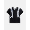 thumbnail image 1 of Wonder Nation Toddler Boys Embroidered Patch Graphic Backpack Tee with Short Sleeves, Sizes 12M-5T, 1 of 3