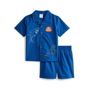 Toddler Boys Short Sleeve Button Shirt and Matching Shorts Set, 2-Piece, Sizes 12M-5T