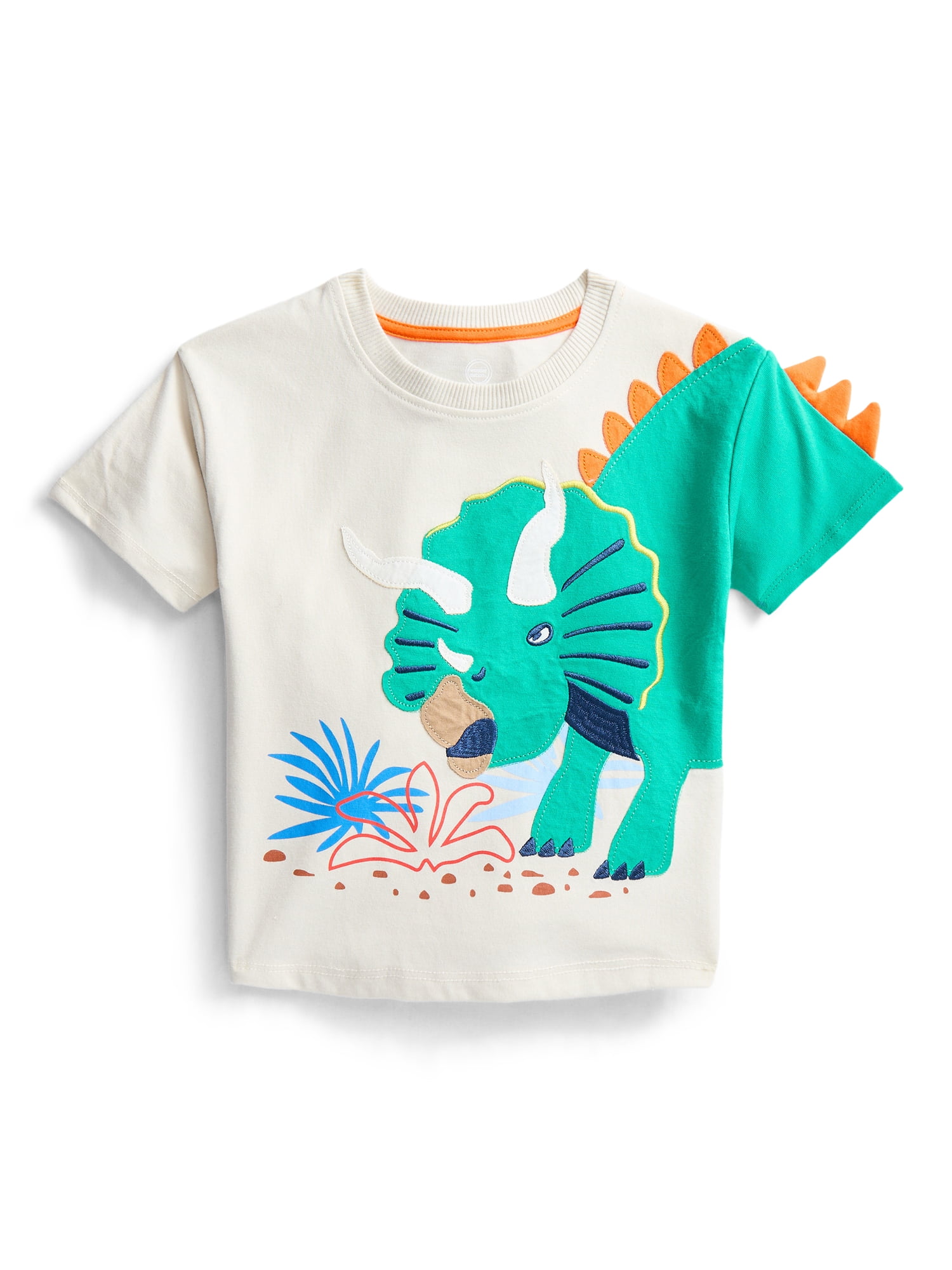 Wonder Nation Toddler Boys Short Sleeve Graphic Tee with 3D Spikes, Sizes 12M-5T