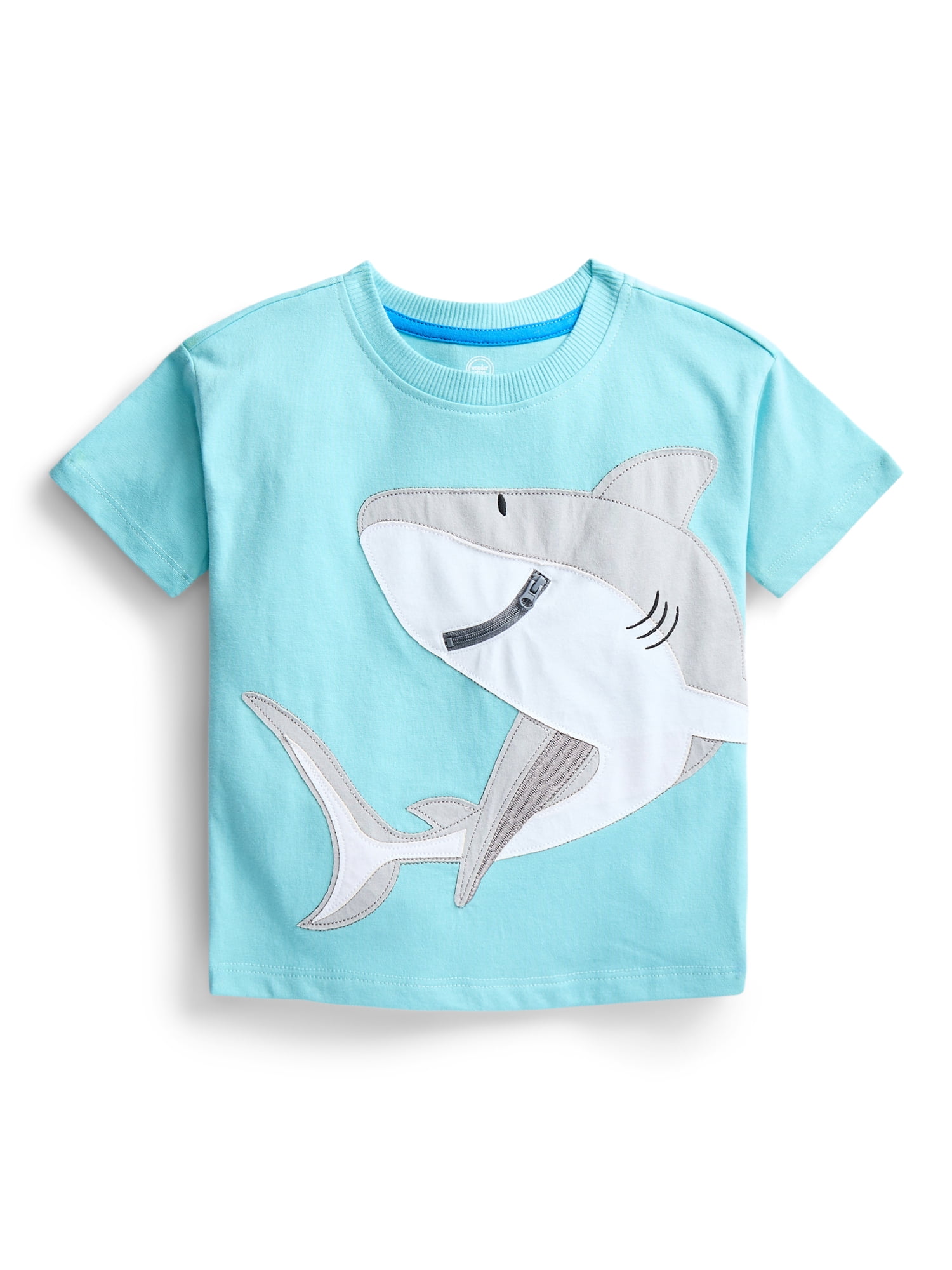 Wonder Nation Toddler Boys Short Sleeve Graphic Tee with Zipper Pocket, Sizes 12M-5T
