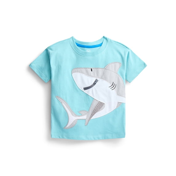 Wonder Nation Toddler Boys Short Sleeve Graphic Tee with Zipper Pocket, Sizes 12M-5T