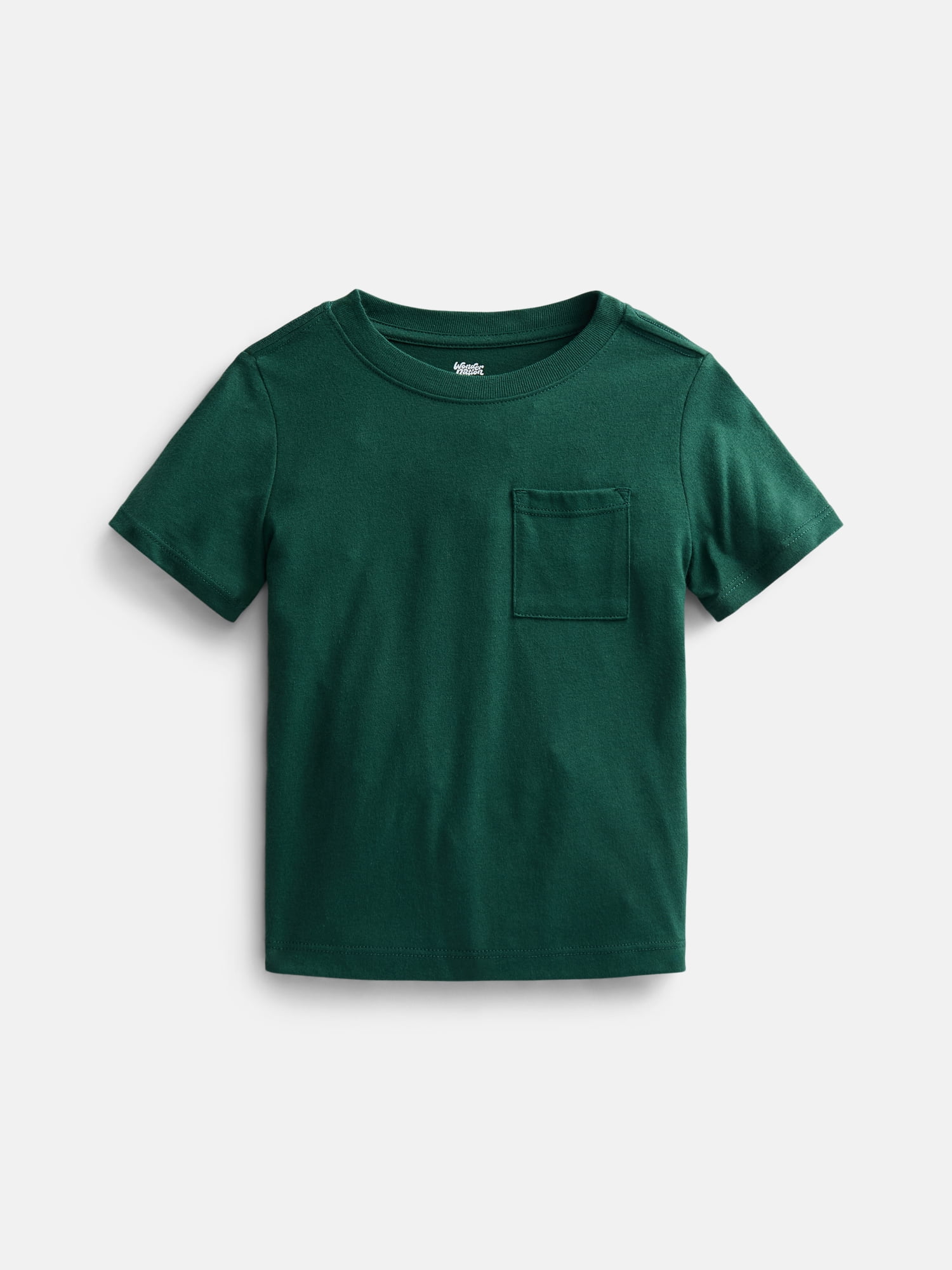 Wonder Nation Toddler Boys' Pocket Tee with Short Sleeves, Sizes 0M-5T
