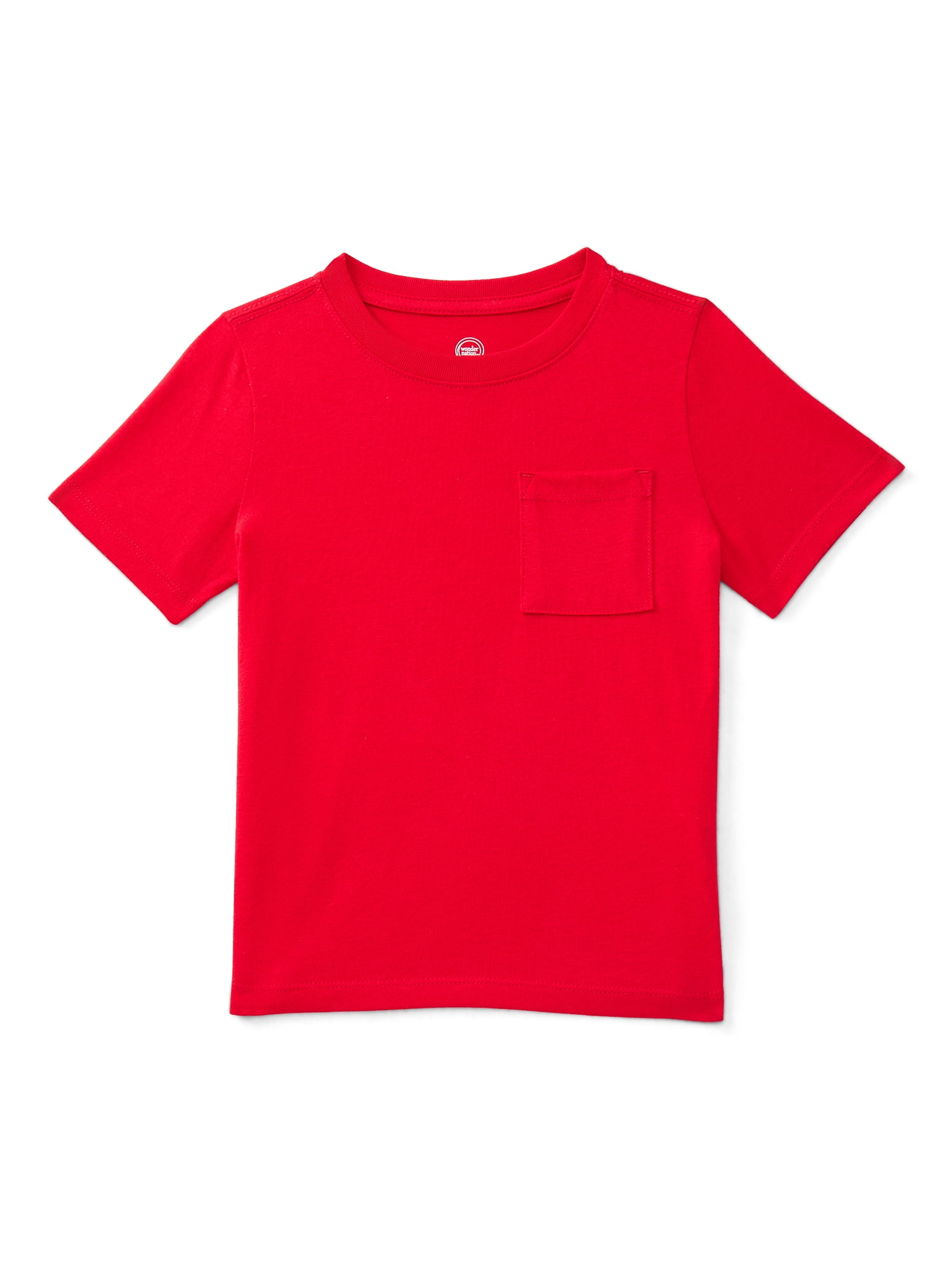 Wonder Nation Toddler Boys' Pocket Tee with Short Sleeves, Size 18M-5T
