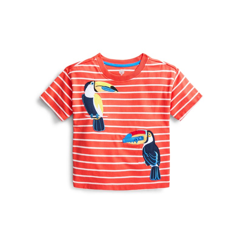 Wonder Nation Toddler Boys Short Sleeve Striped Graphic Tee with Zipper Pocket, Sizes 12M-5T