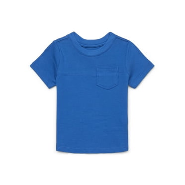 Wonder Nation Toddler Boys Textured Pocket Tee with Short Sleeves, Sizes 12M-5T