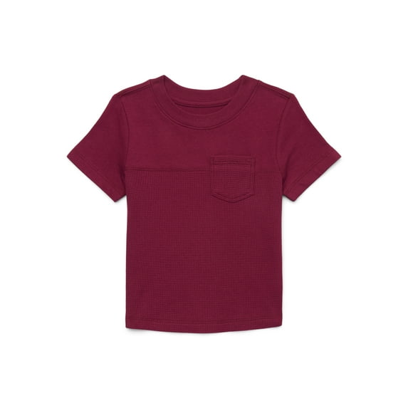 Wonder Nation Toddler Boys Textured Pocket Tee with Short Sleeves, Sizes 12M-5T