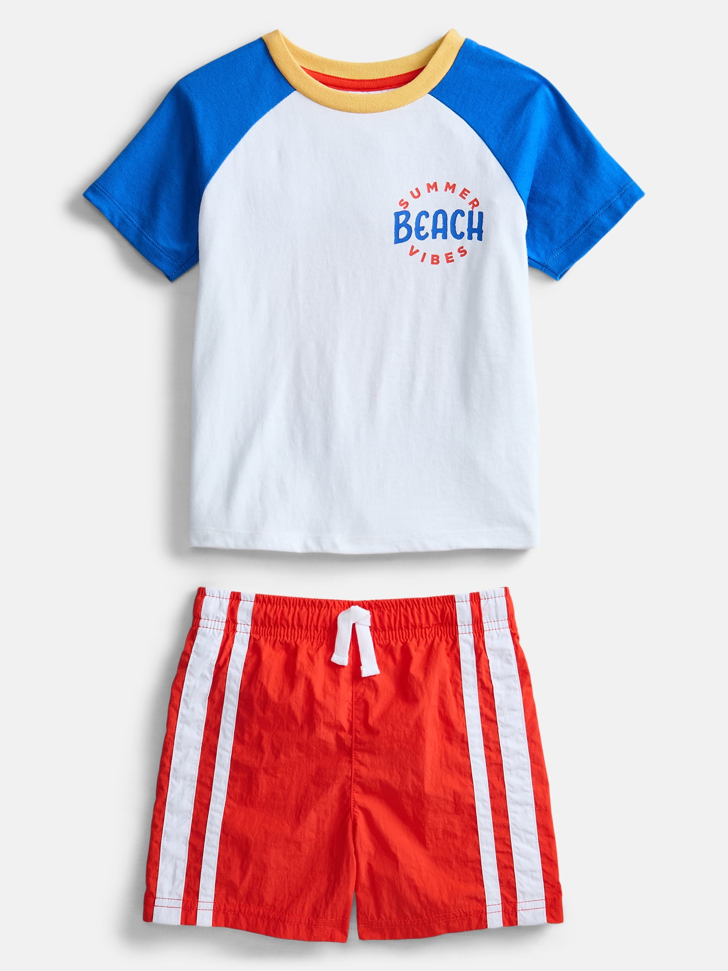 Wonder Nation Toddler Boys Short Sleeve Graphic Tee and Shorts Set, 2-Piece Sizes 12M-5T