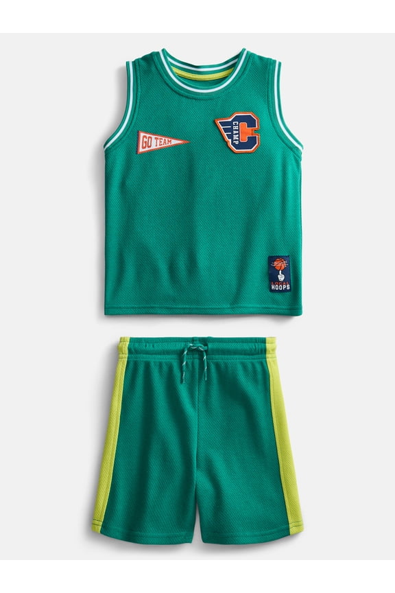 Toddler Boys Sleeveless Basketball Jersey and Shorts Set, 2-Piece, Sizes 12M-5T