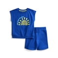 thumbnail image 1 of Wonder Nation Toddler Boys Sleeveless Graphic Tank Top and Matching Shorts Set, Sizes 12M-5T, 1 of 6
