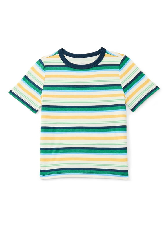 Toddler Boys Short Sleeve Stripe T-Shirt, Sizes 18M-5T